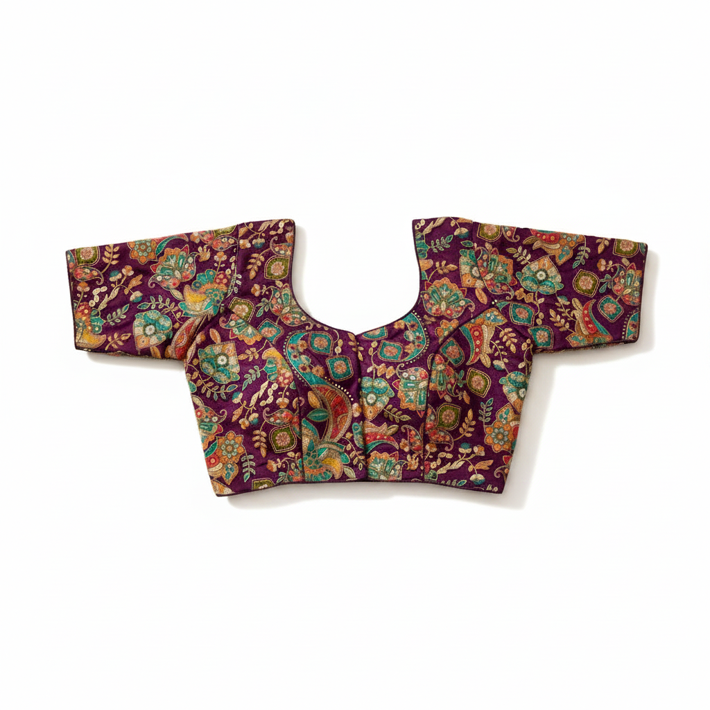 Purple Silk Blouse