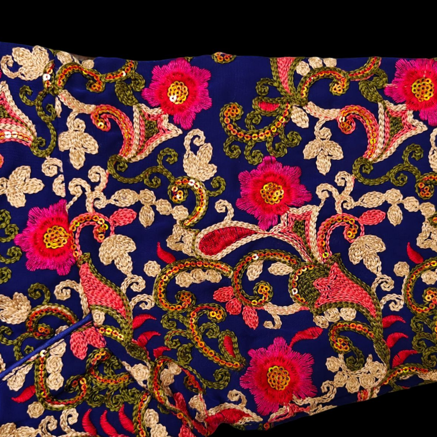 Blue Pashmina Embroidery Blouse