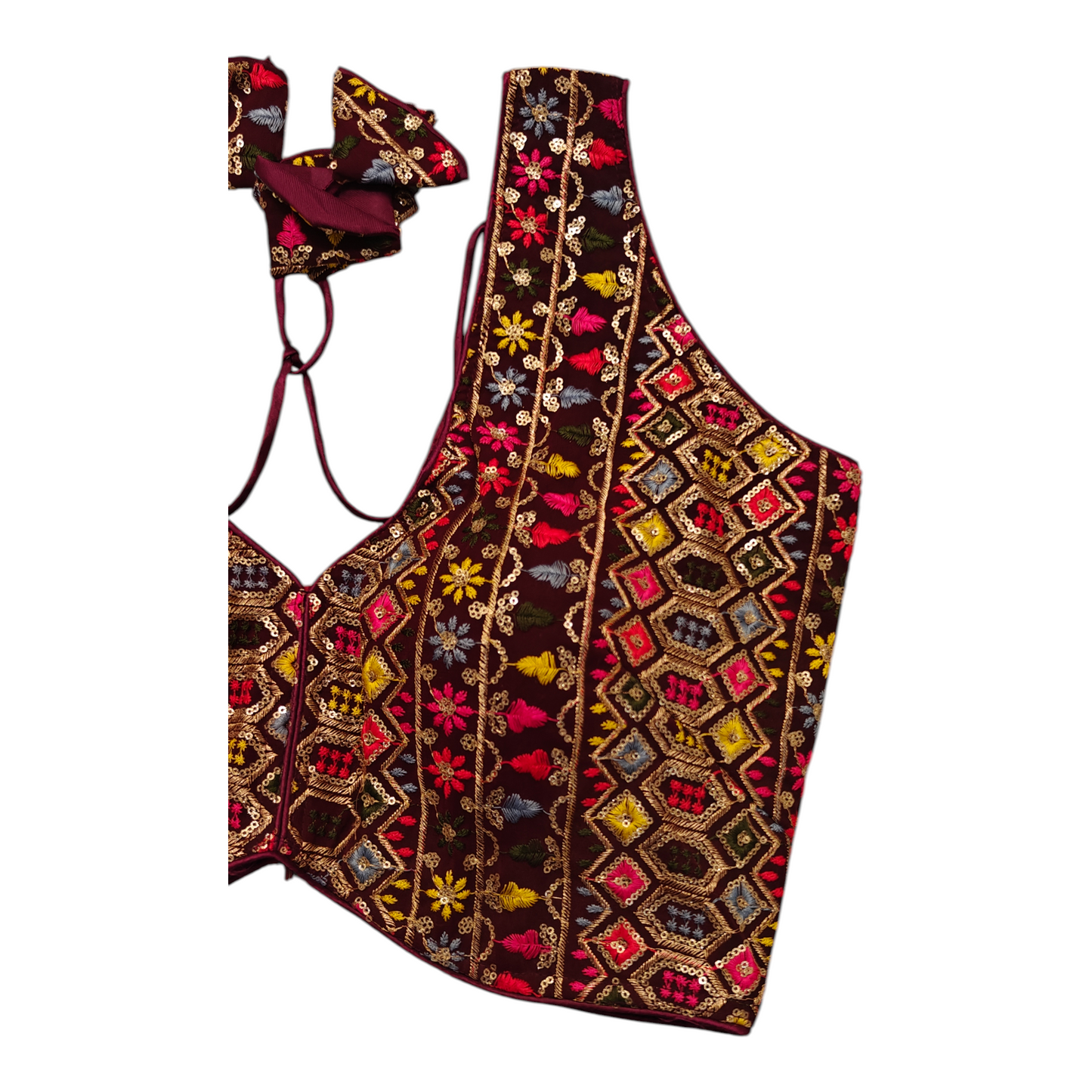Wine  Designer Blouse
