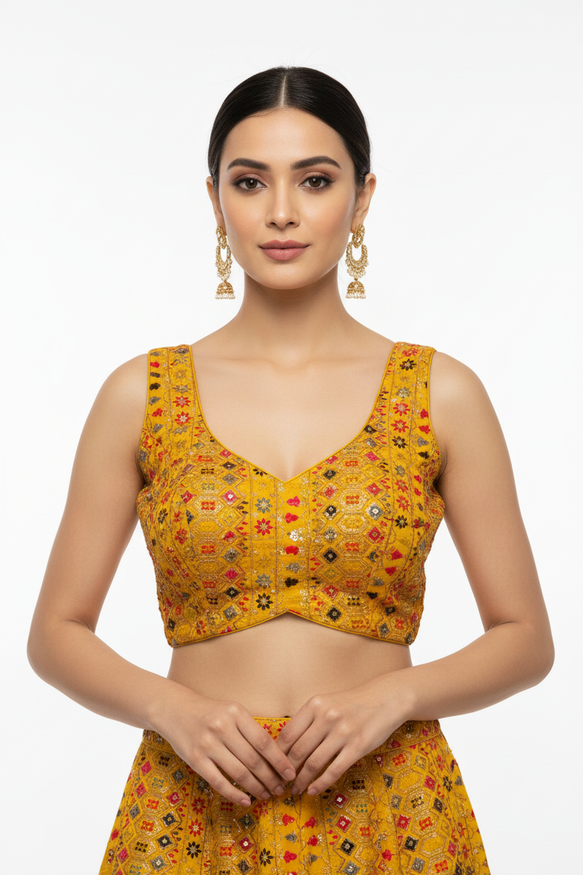 Yellow Designer Blouse
