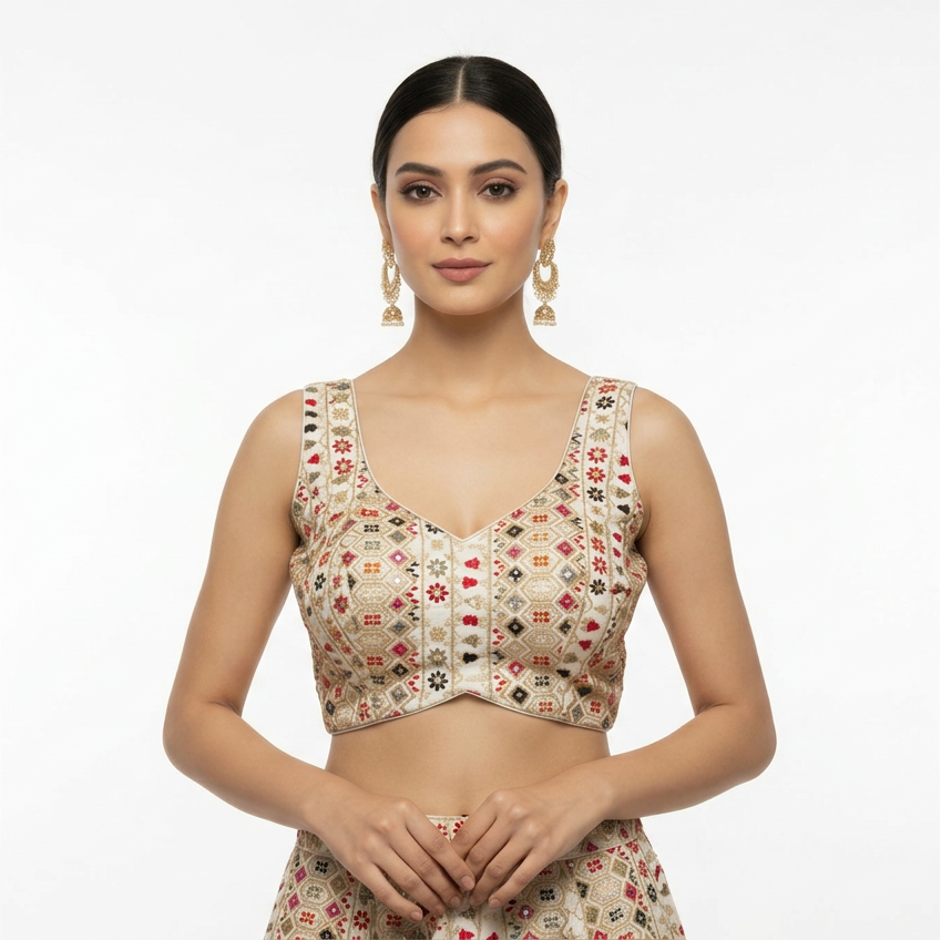 White Designer Blouse