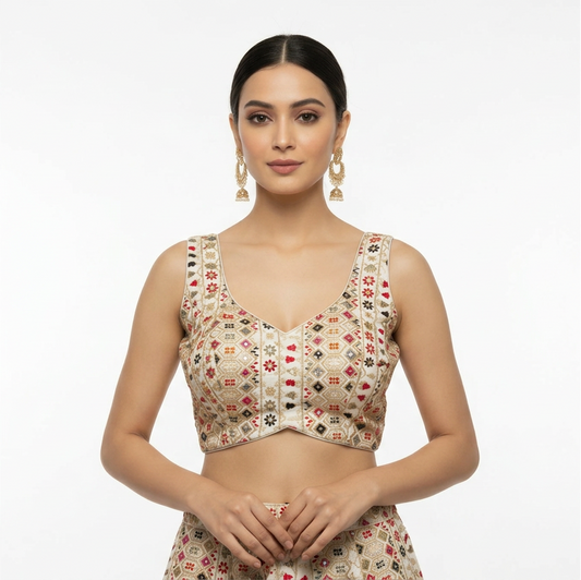 White Designer Blouse