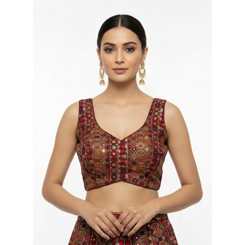 Maroon Designer Blouse