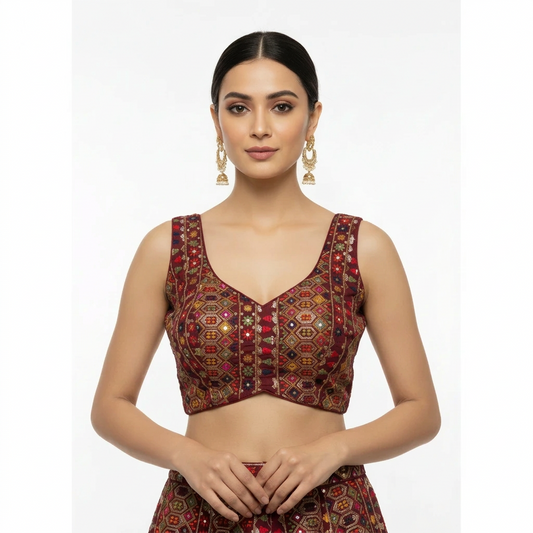 Maroon Designer Blouse