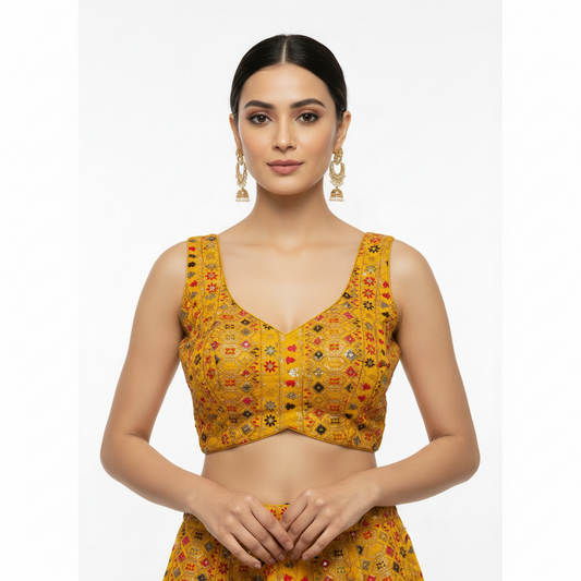Yellow Designer Blouse