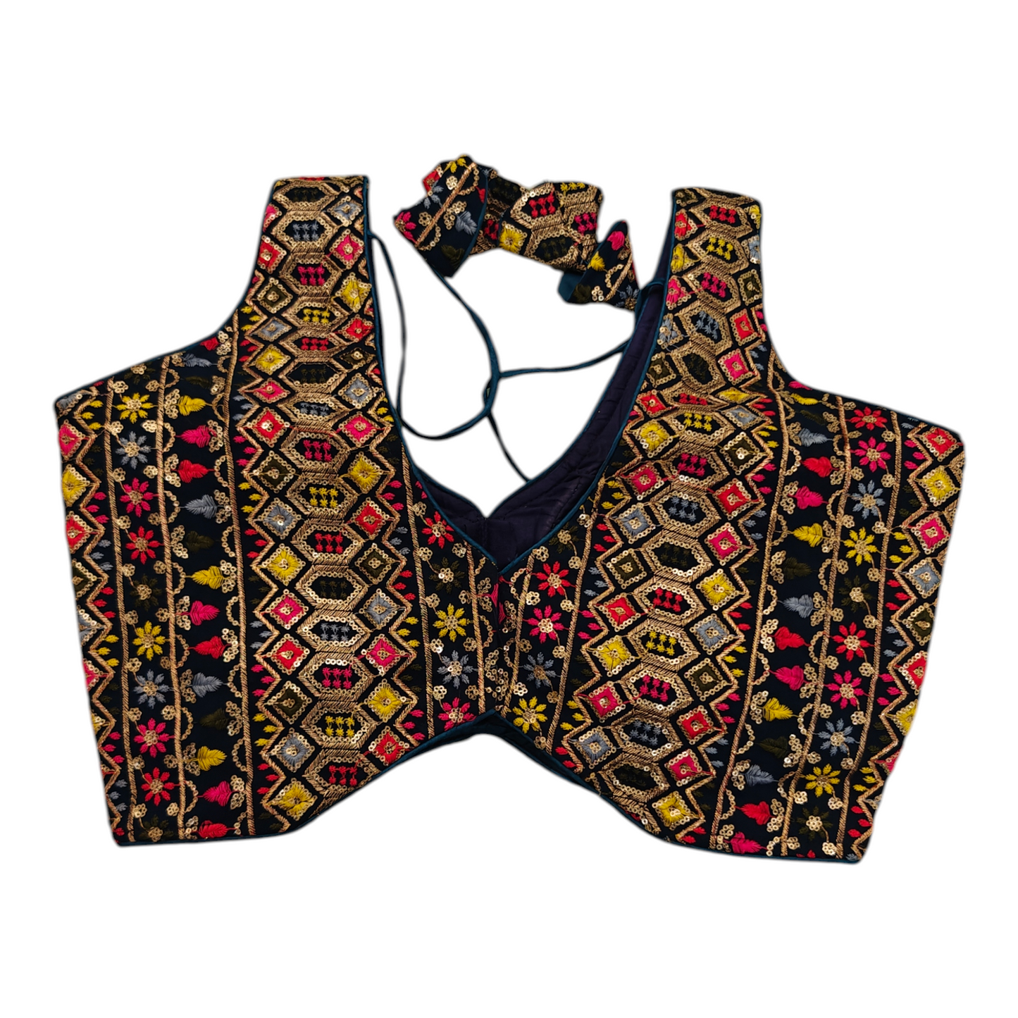 Teal Blue Designer Blouse