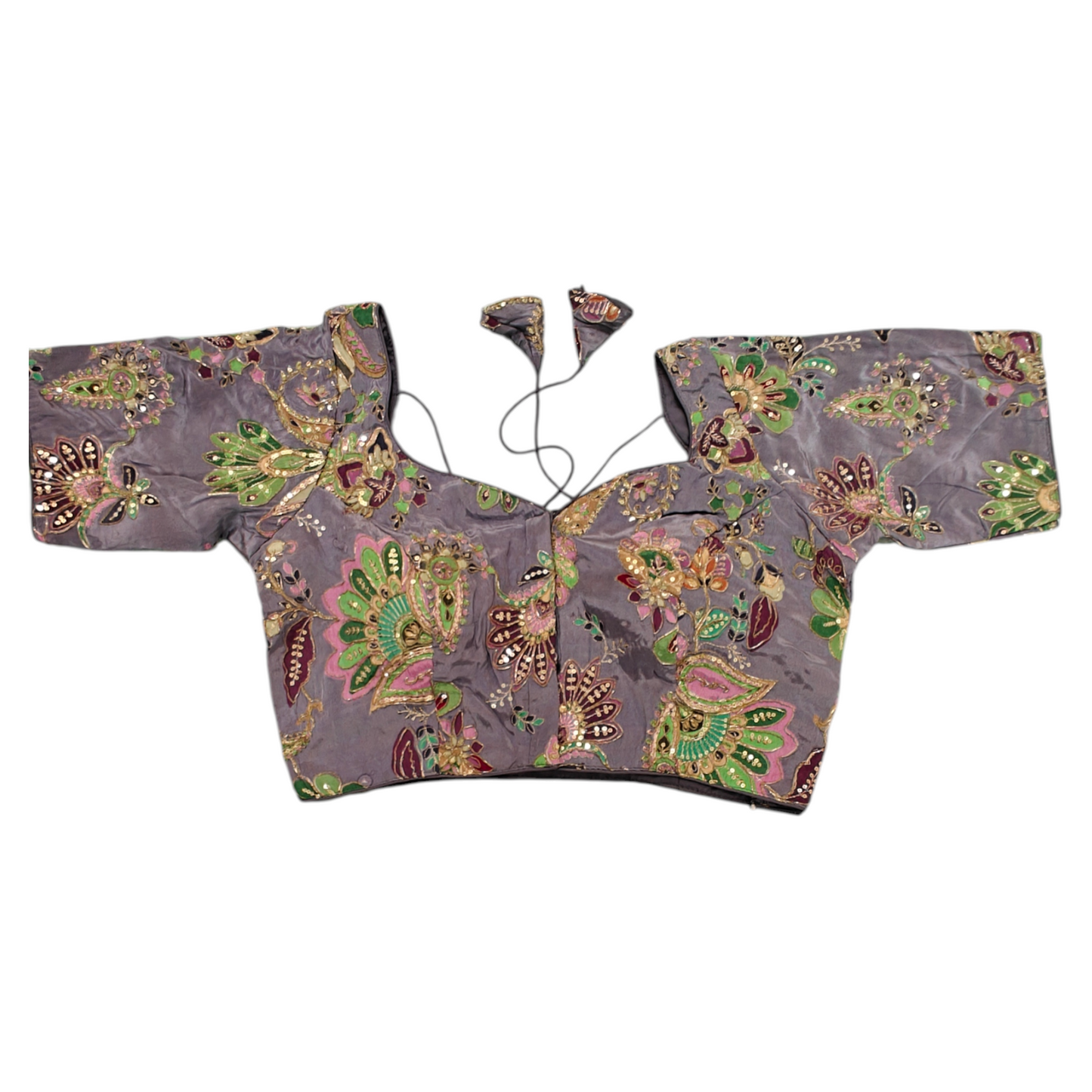 Grey  Silk Blouse