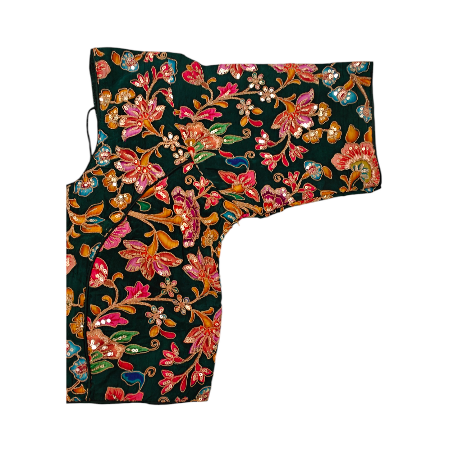 Dark Green Silk Blouse