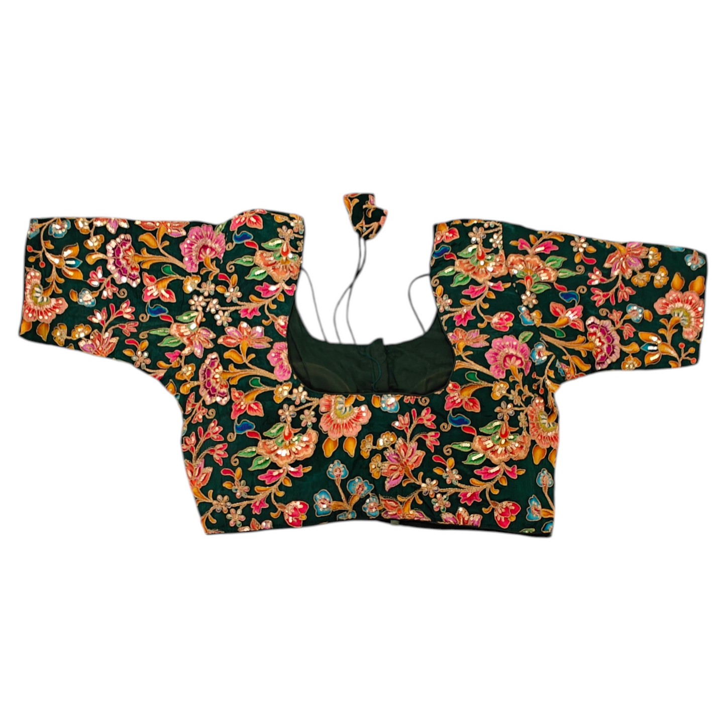 Dark Green Silk Blouse