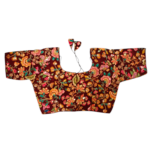 Maroon  Silk Blouse