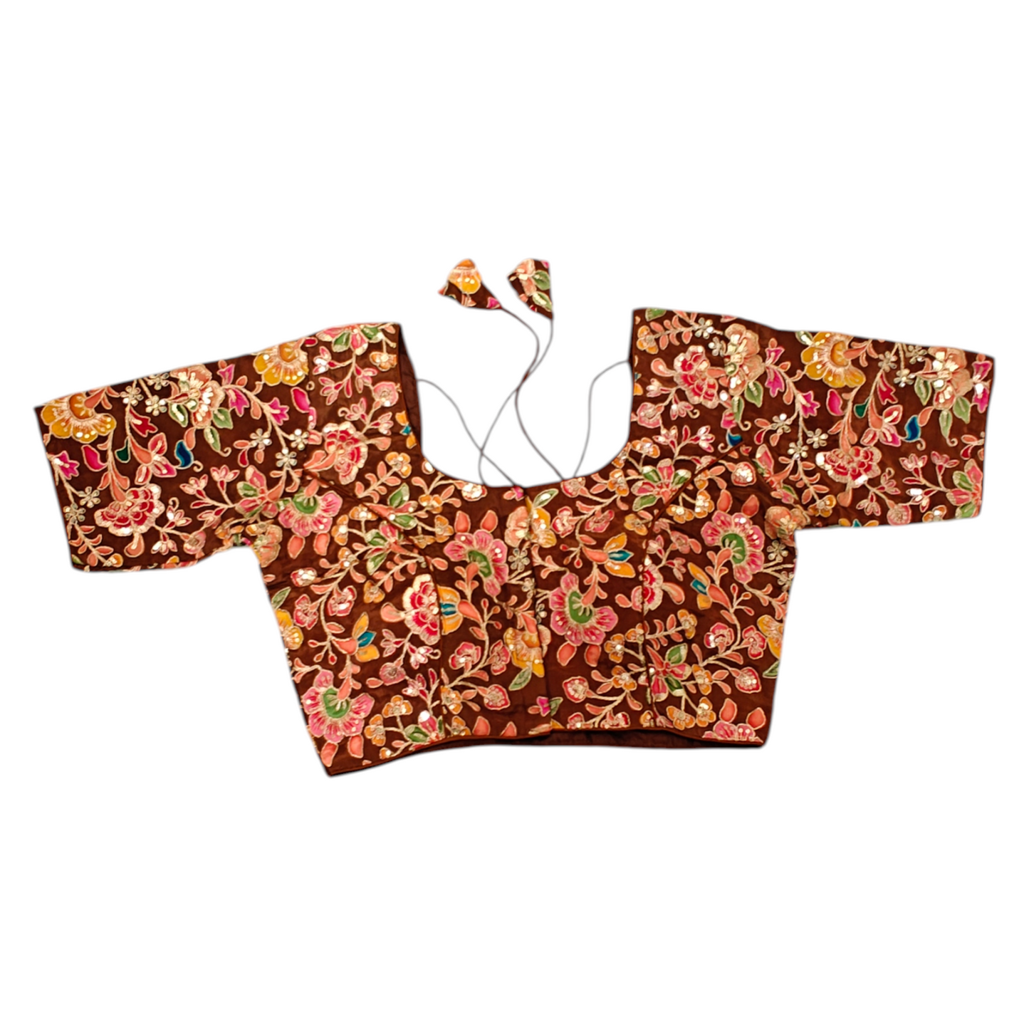 Brown Silk Blouse