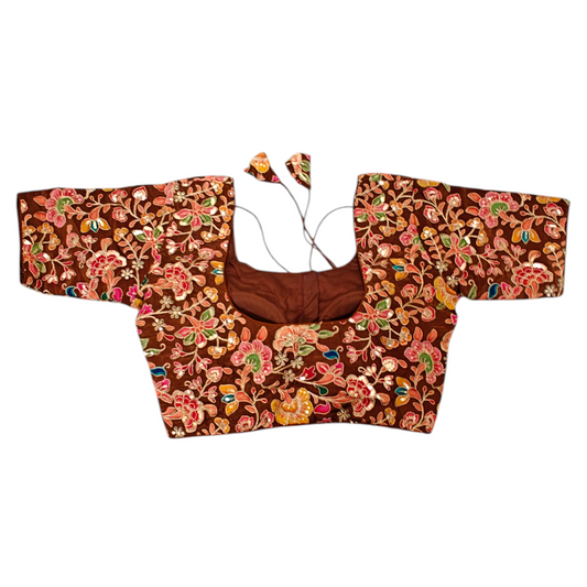 Brown Silk Blouse