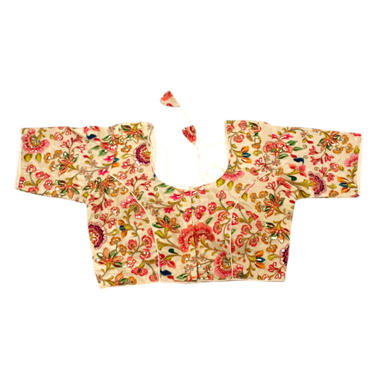 Creme Silk Blouse