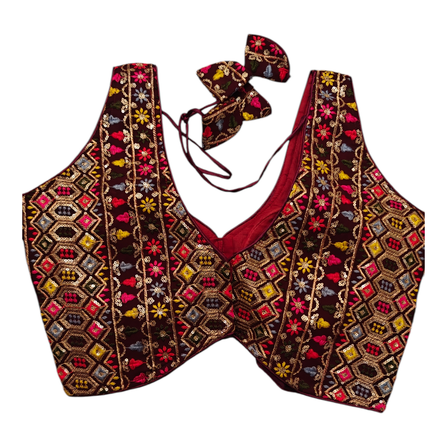 Wine  Designer Blouse