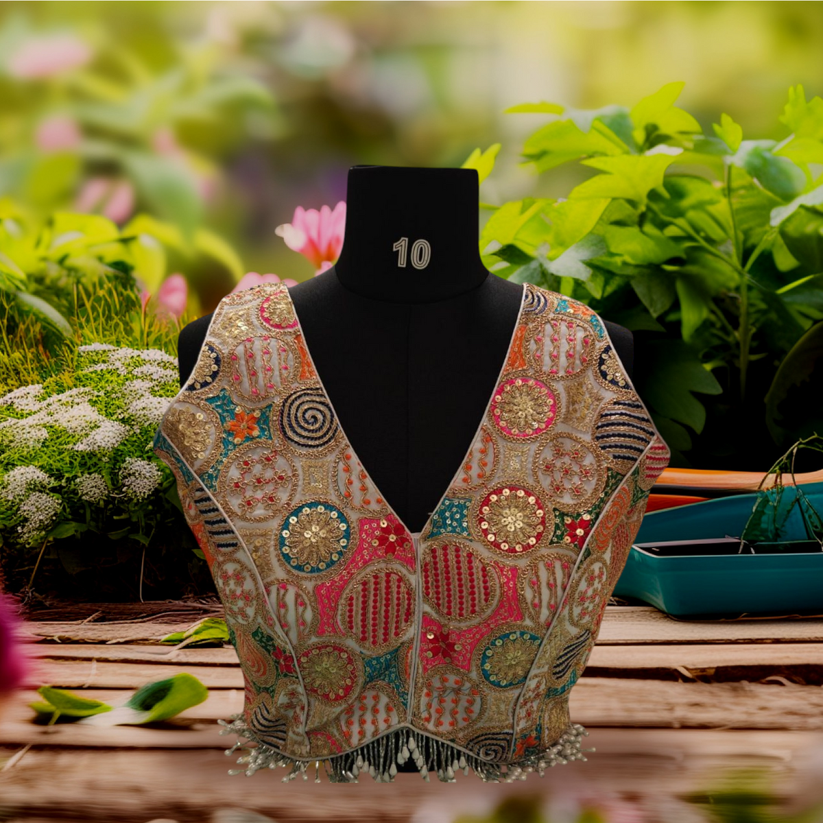 white designer blouse